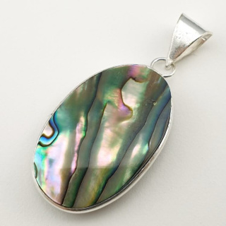 Paua abalone zawieszka 33x21 mm nr 181