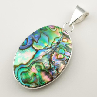 Paua abalone zawieszka 33x23 mm nr 151