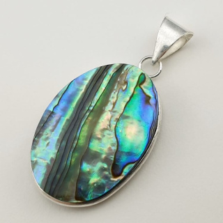 Paua abalone zawieszka 33x24 mm nr 167