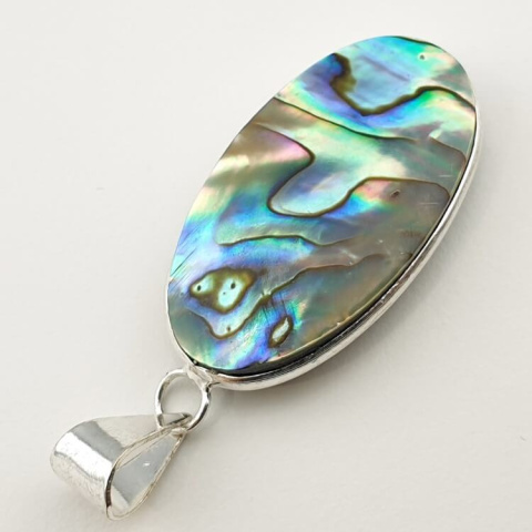 Paua abalone zawieszka 34x19 mm nr 168