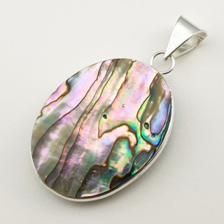 Paua abalone zawieszka 34x26 mm nr 143