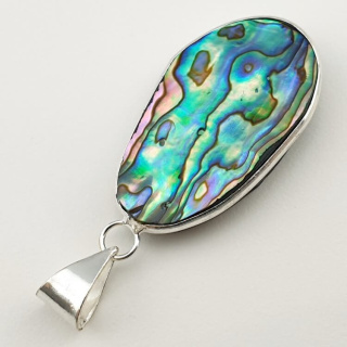 Paua abalone zawieszka 35x20 mm nr 128