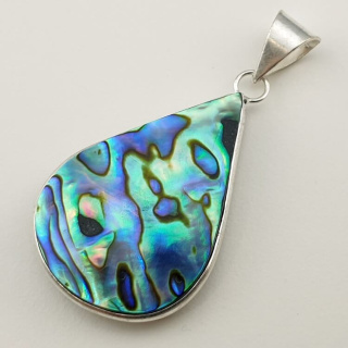 Paua abalone zawieszka 37x26 mm nr 123