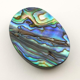 Paua abalone kaboszon 34x25 mm nr 126