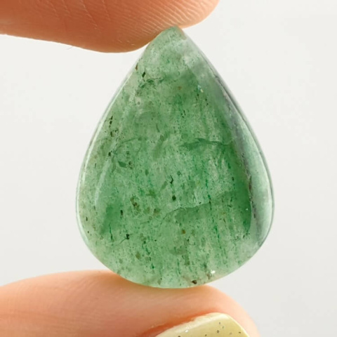 Jadeit zielony kaboszon 25x19 mm nr 51 Jadeit zielony kaboszon 25x19 mm nr 51