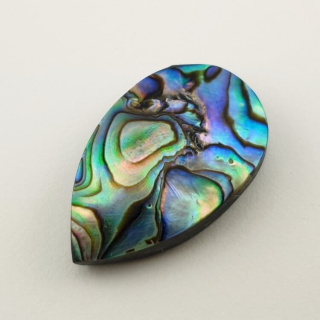 Paua abalone kaboszon 27x17 mm nr 172