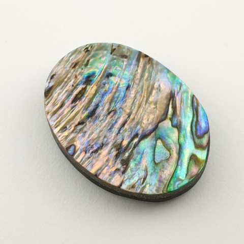 Paua abalone kaboszon 28x21 mm nr 156