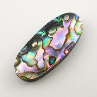 Paua abalone kaboszon 32x14 mm nr 160