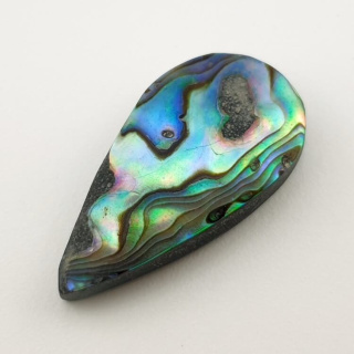 Paua abalone kaboszon 32x16 mm nr 164