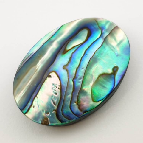 Paua abalone kaboszon 34x24 mm nr 137