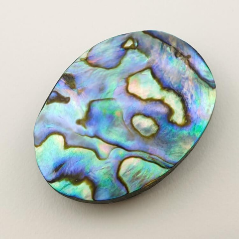 Paua abalone kaboszon 34x25 mm nr 134