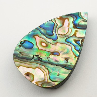 Paua abalone kaboszon 37x24 mm nr 136