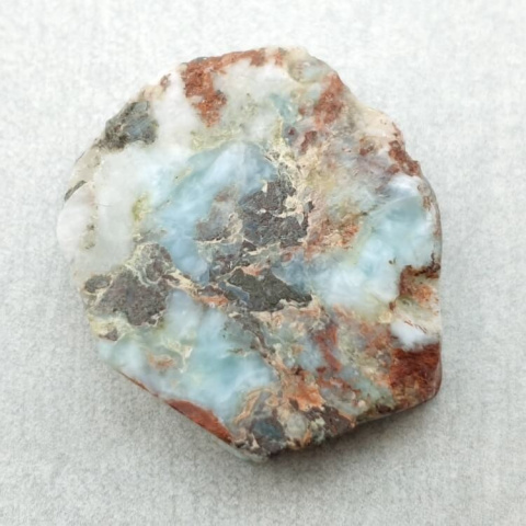 Larimar cięty surowy 27x24 mm nr 113