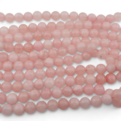 Jadeit pink opal kula 6 mm 20 szt