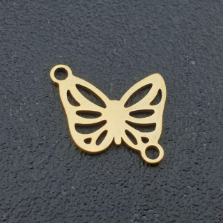 Łącznik motyl stal chirurgiczna 19,5x13 mm 1 szt kolor złoty