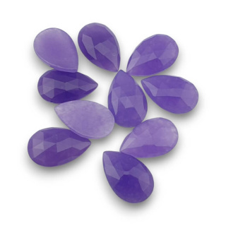 Jadeit lilac kaboszon fasetowany 26x16 mm 1 szt