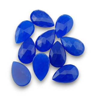 Jadeit royal blue kaboszon fasetowany 26x16 mm 1 szt