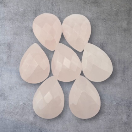 Kwarc różowy fasetowany 18x13 mm 1 szt