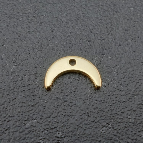 Zawieszka lunula stal chirurgiczna 11x7 mm 1szt kolor złoty